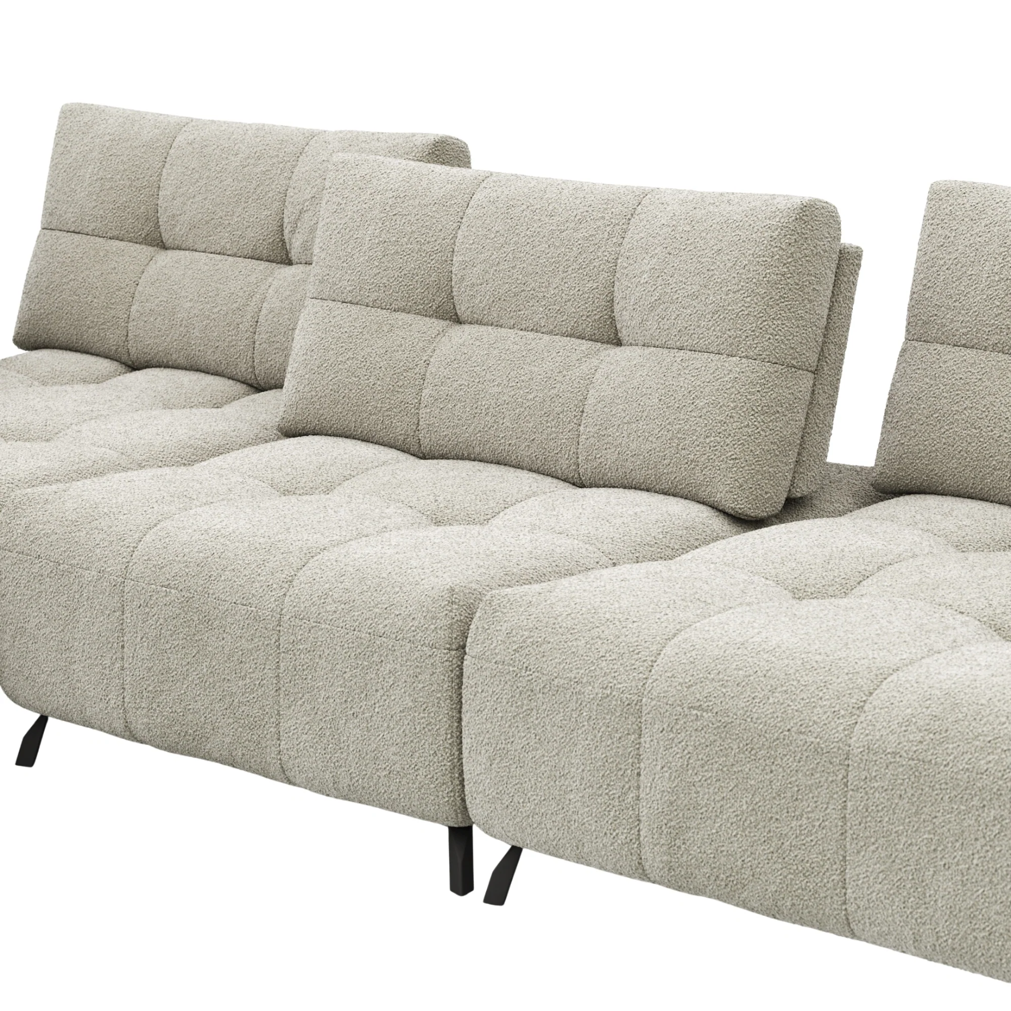 Contur Ecksofa Comodo, 2,5 Sitzer mit Stofbezug offwhite, Eckteil links - Image 6