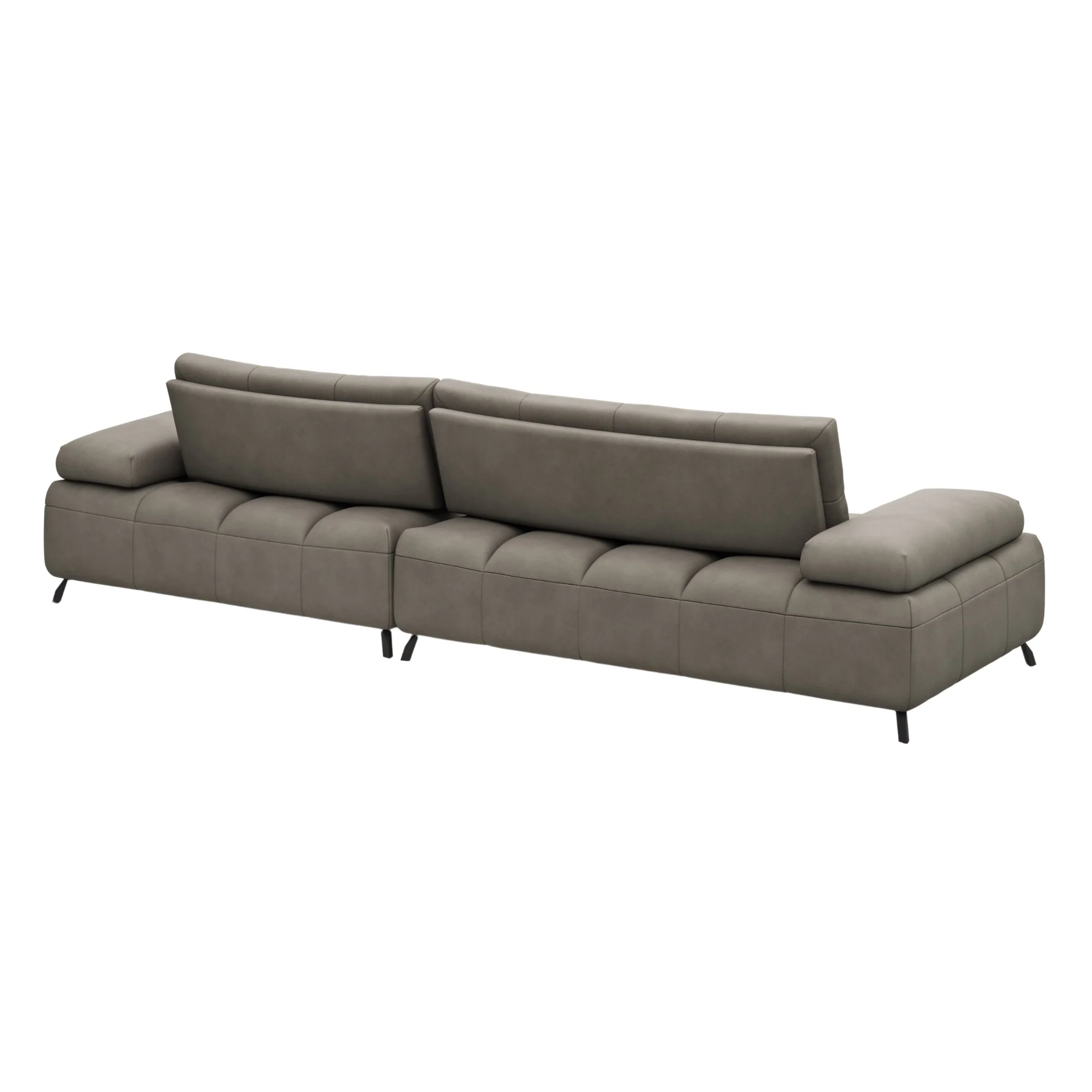 Contur Ecksofa Comodo 2-sitzer, Longchair rechts, Lederbezug taupe - Image 3