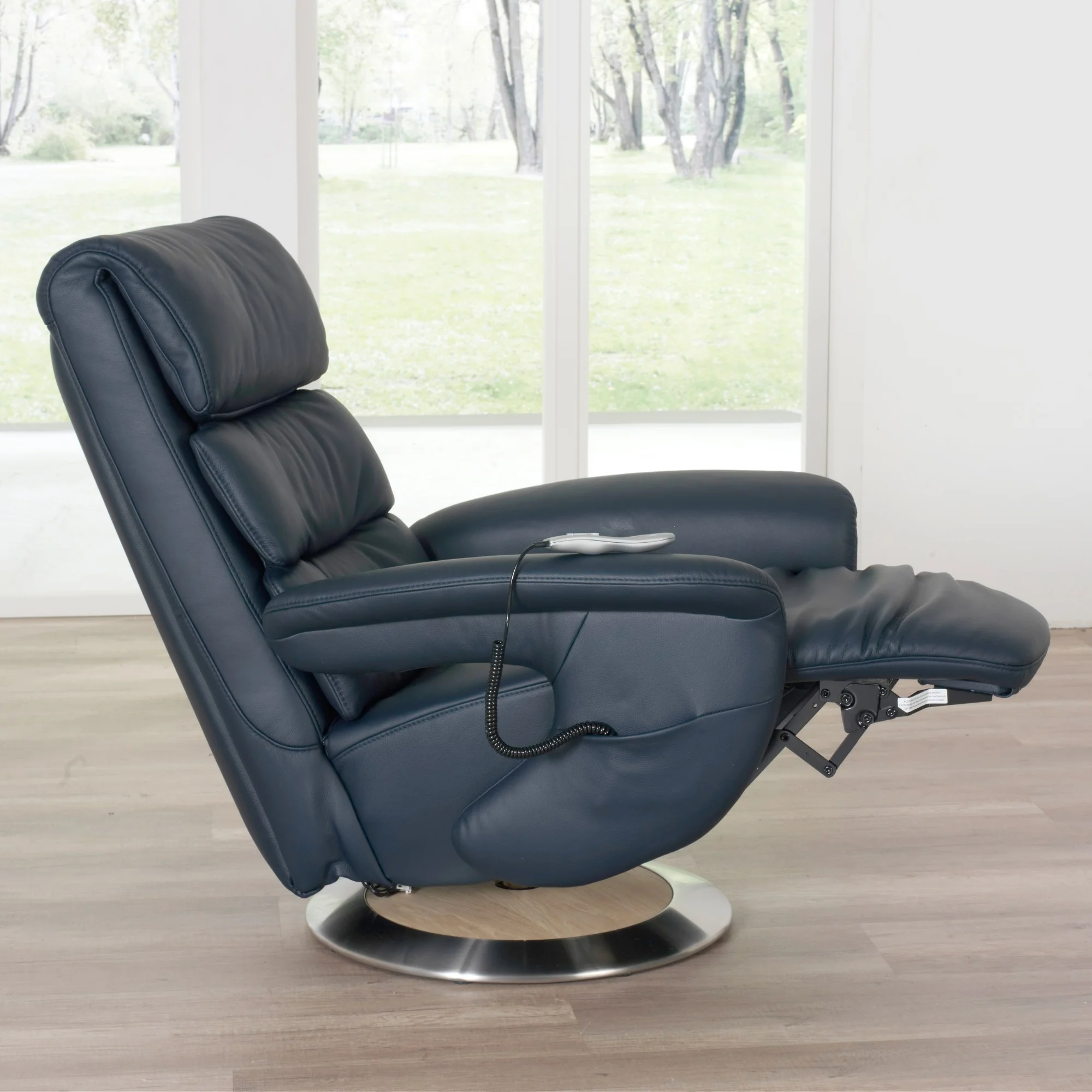 EMC Fernsehsessel EM Hamm, verstellbar, inkl. Massagefunktion, Leder Dunkelblau - Image 3