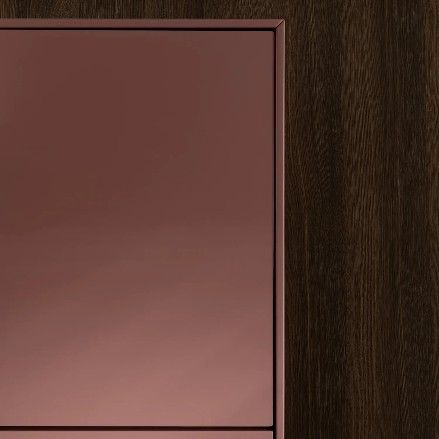 Contur Highboard Colore inkl. Beleuchtung, Lack Samtbeere, mit Glaselement - Image 6