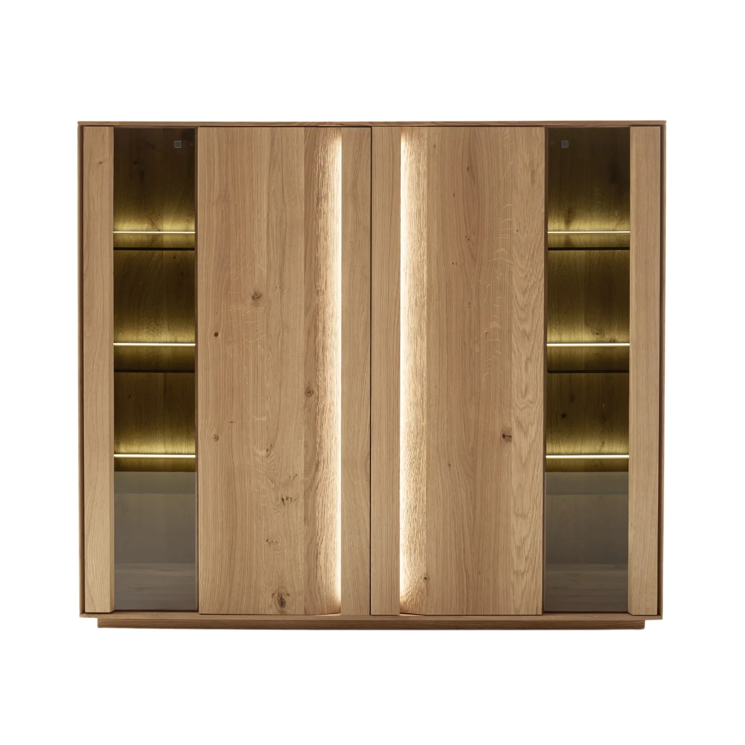 Contur Highboard Due Viso inkl. Beleuchtung, Wildeiche geölt - Image 4