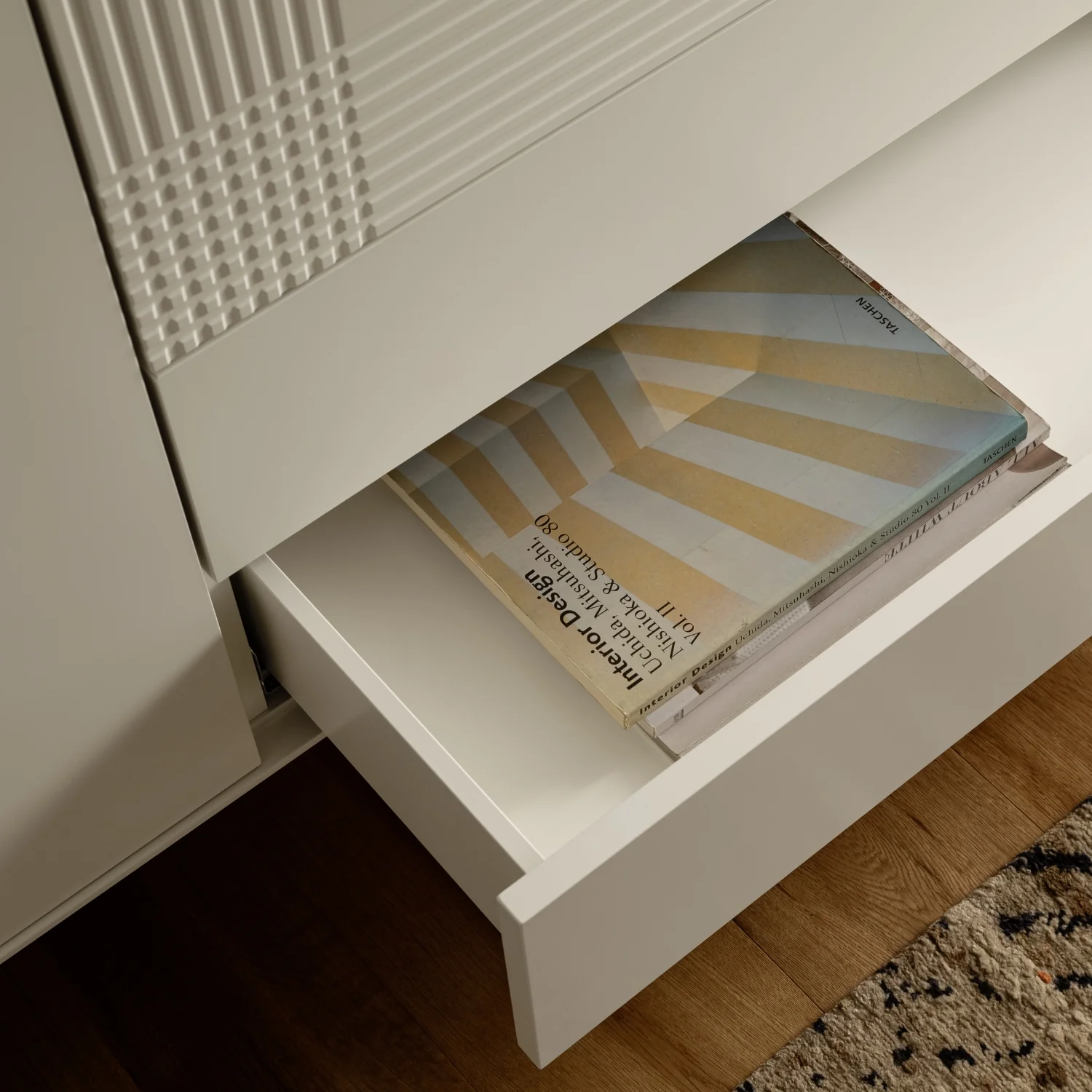 Contur Sideboard Colore, 200 cm, hängend, Lack weiß - Image 4