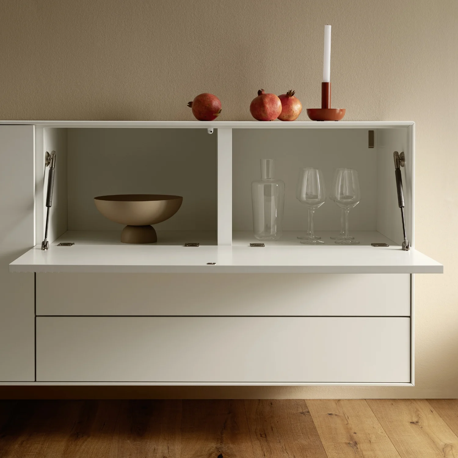Contur Sideboard Colore, 200 cm, hängend, Lack weiß - Image 5