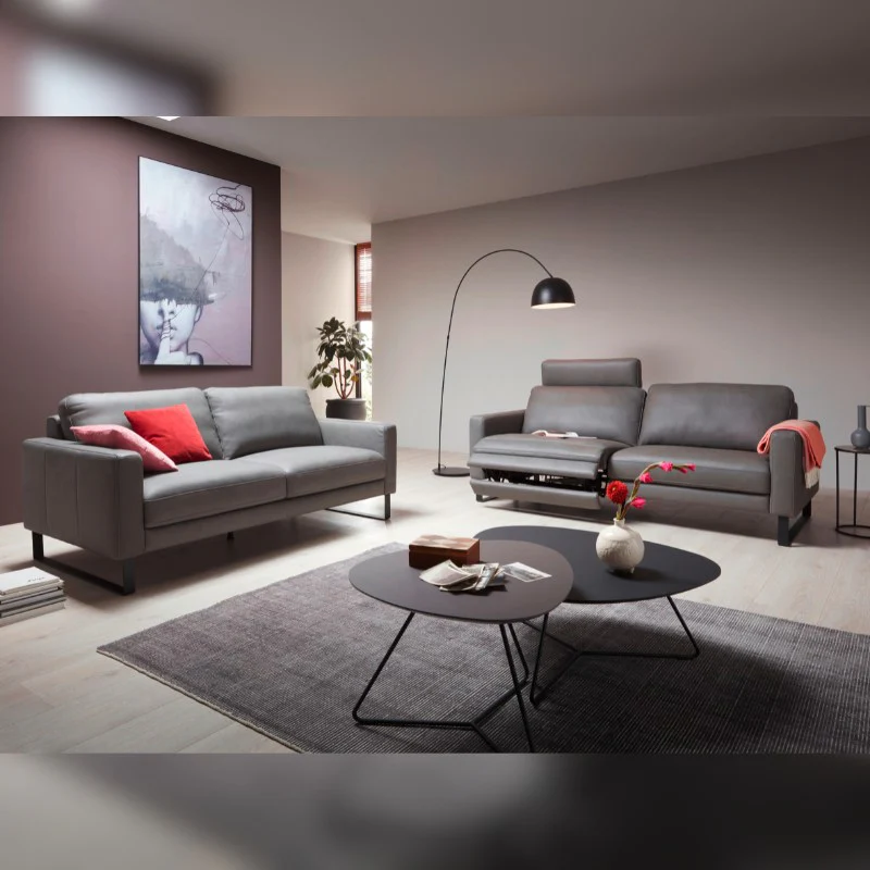 Contur Sofa Enna 3,5-Sitzer mit motorischer Relaxfunktion, Lederbezug - Image 2