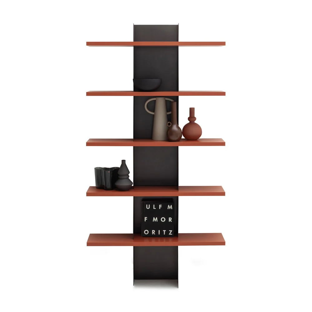 Contur Wandboard Venzone, Wandregal Anthrazit & Campari Rot - Image 3