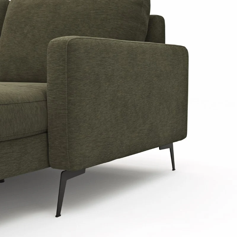 Contur Wohnlandschaft Enna, großes Ecksofa 2,5-Sitzer mit Longchair, Stoffbezug - Image 10