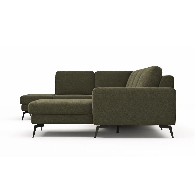 Contur Wohnlandschaft Enna, großes Ecksofa 2,5-Sitzer mit Longchair, Stoffbezug - Image 11