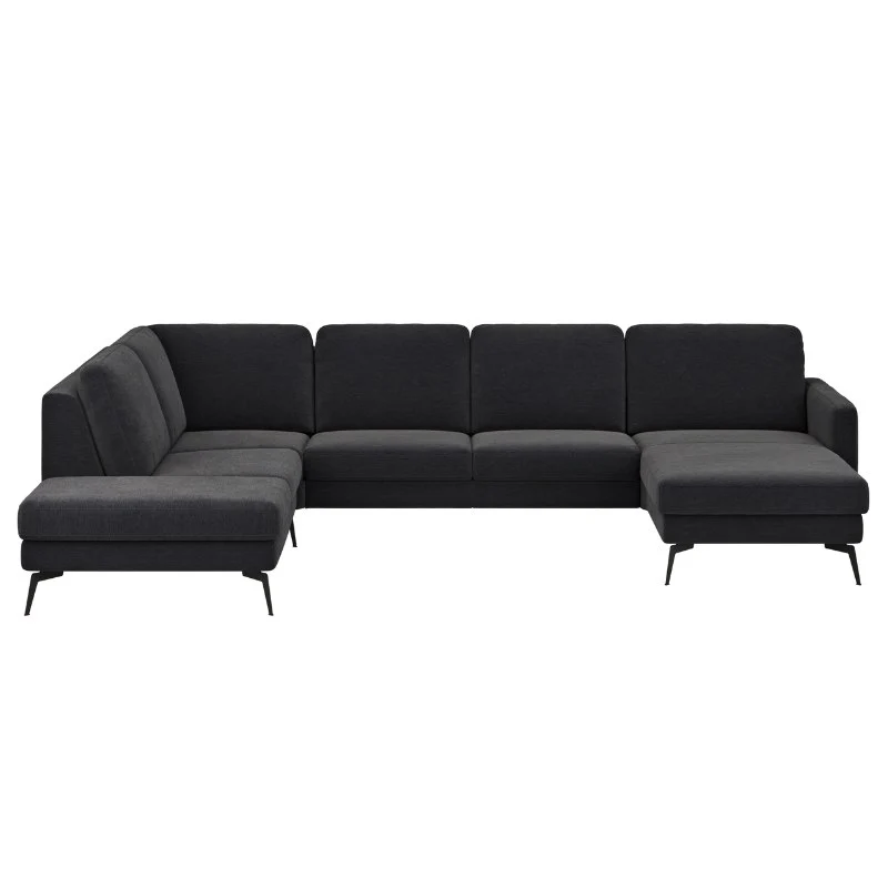 Contur Wohnlandschaft Enna, großes Ecksofa 2,5-Sitzer mit Longchair, Stoffbezug - Image 13