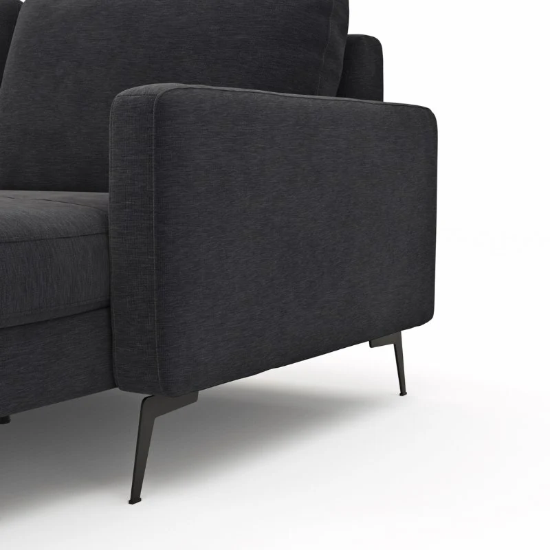 Contur Wohnlandschaft Enna, großes Ecksofa 2,5-Sitzer mit Longchair, Stoffbezug - Image 16