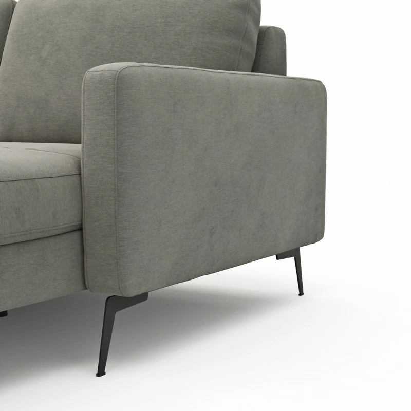 Contur Wohnlandschaft Enna, großes Ecksofa 2,5-Sitzer mit Longchair, Stoffbezug - Image 4