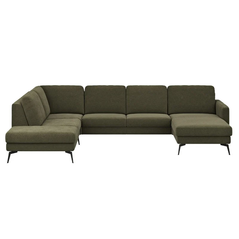 Contur Wohnlandschaft Enna, großes Ecksofa 2,5-Sitzer mit Longchair, Stoffbezug - Image 7