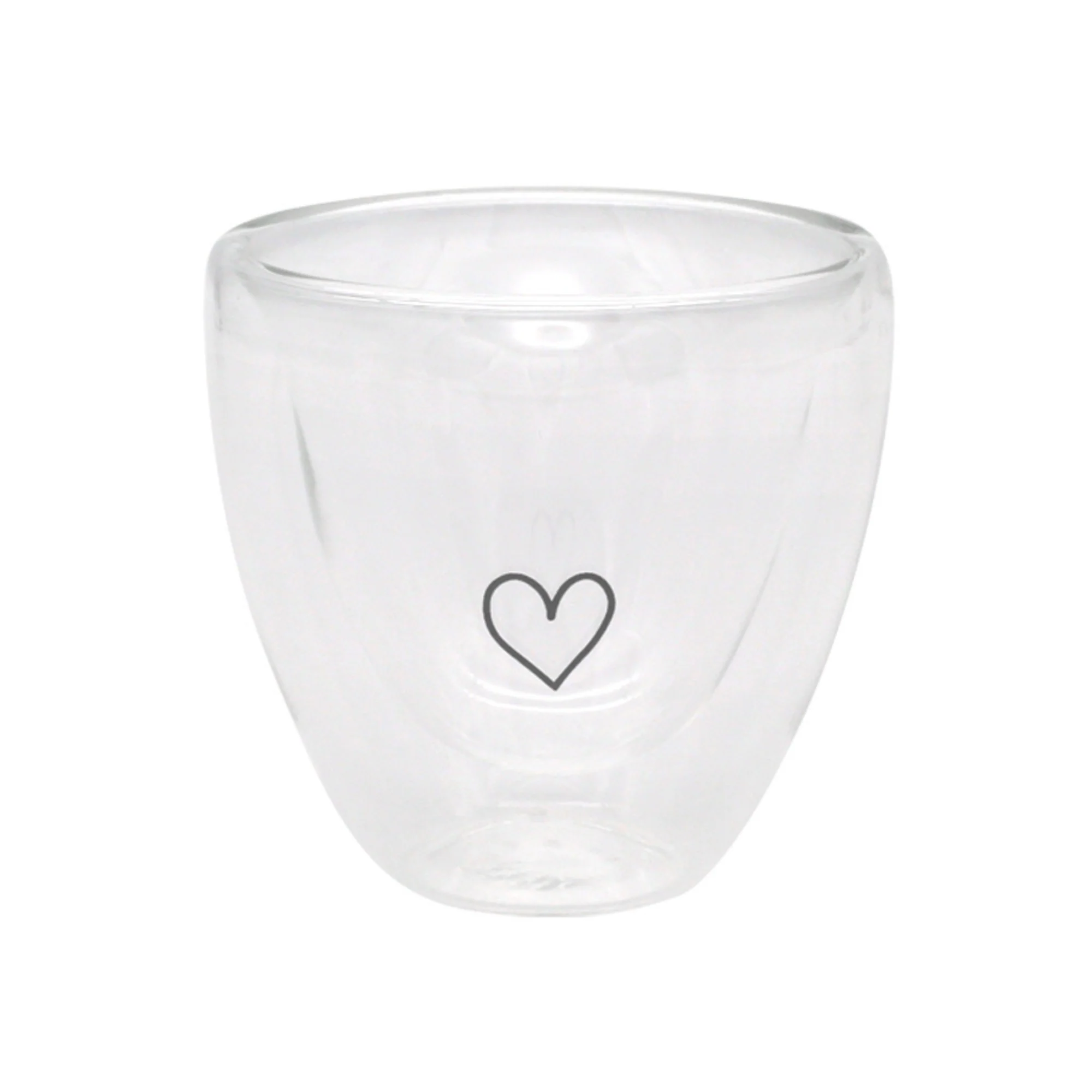 Eulenschnitt doppelwandiges Teeglas 'Herz', 100ml