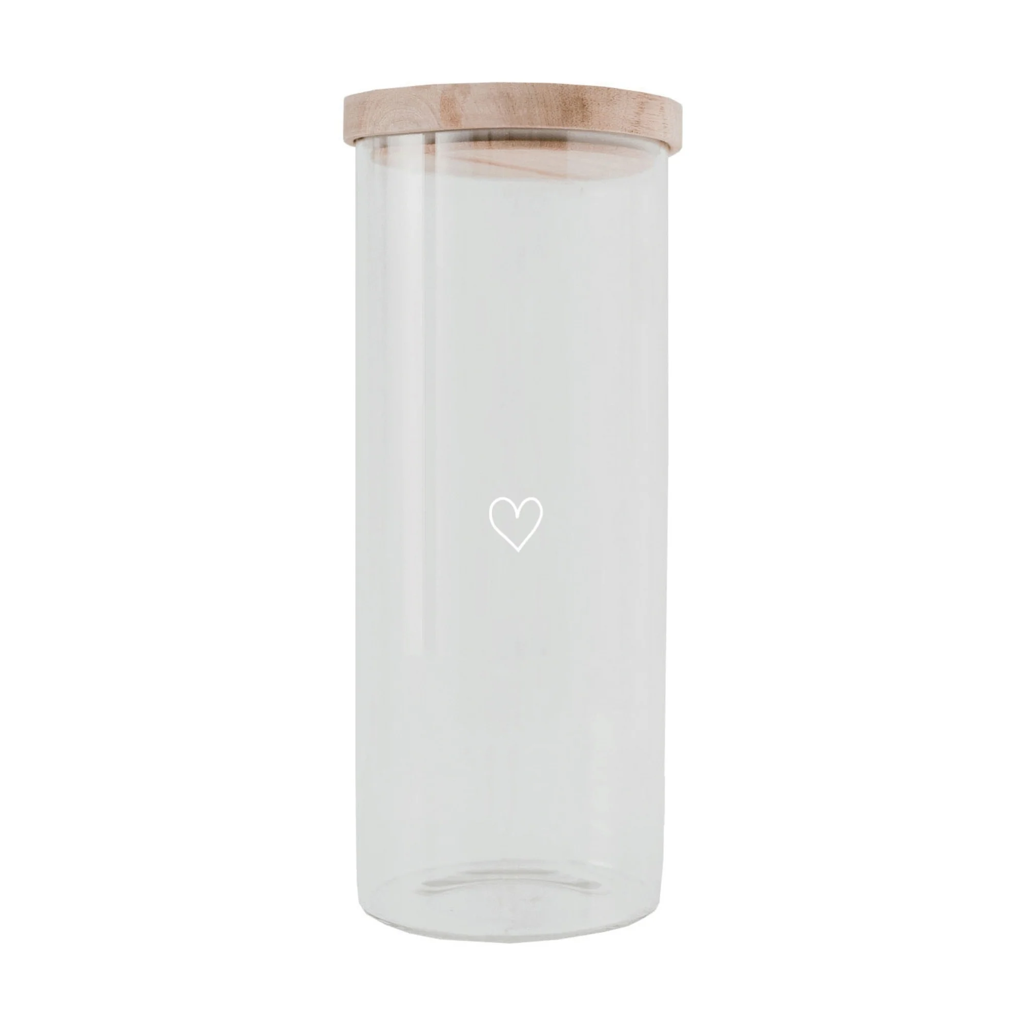Eulenschnitt Vorratsglas, Herz-Motiv weiß, 30 cm - Image 5