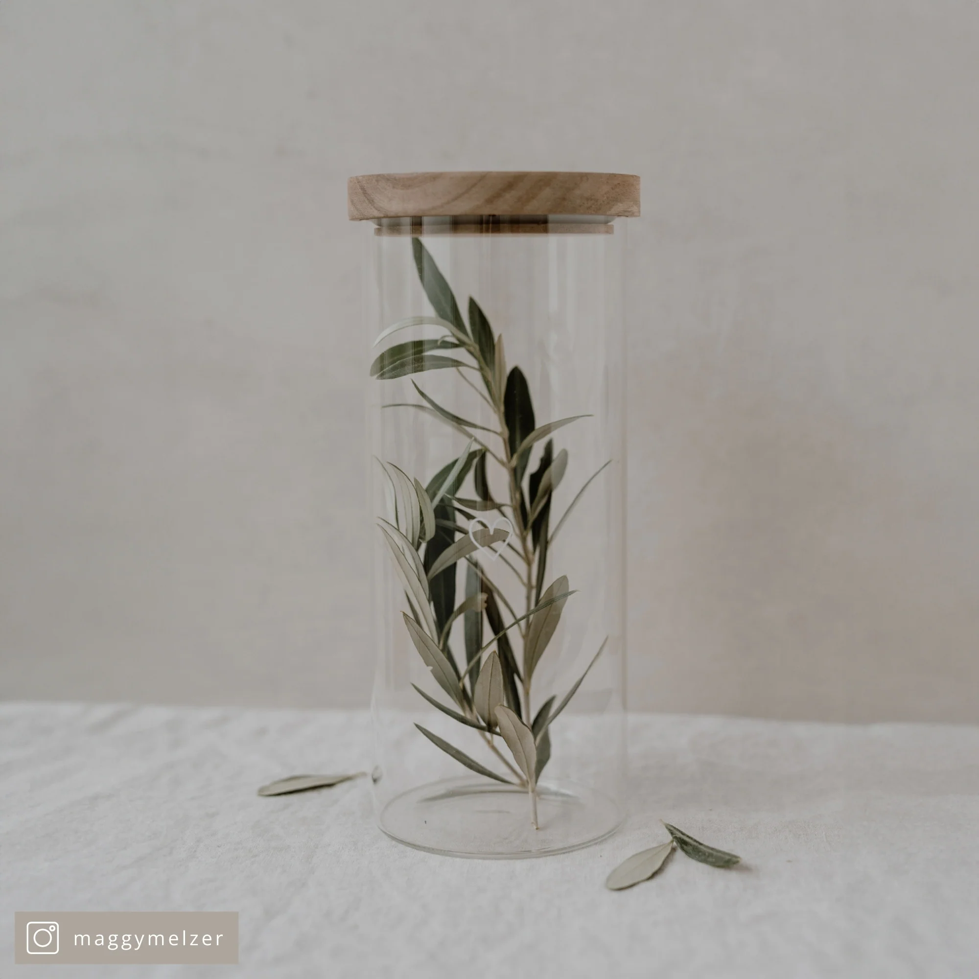 Eulenschnitt Vorratsglas, Herz-Motiv weiß, 30 cm - Image 6