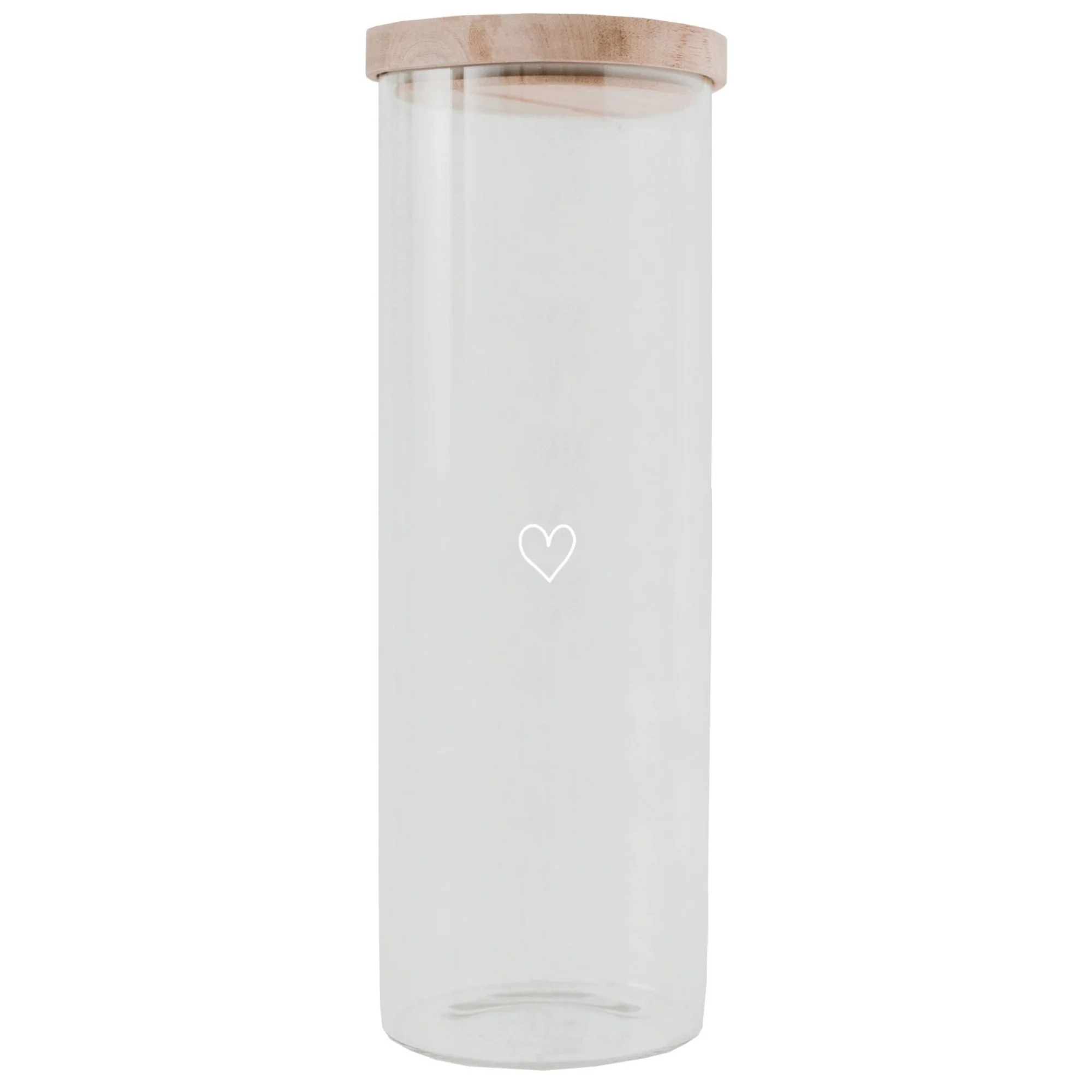 Eulenschnitt Vorratsglas, Herz-Motiv weiß, 30 cm - Image 7