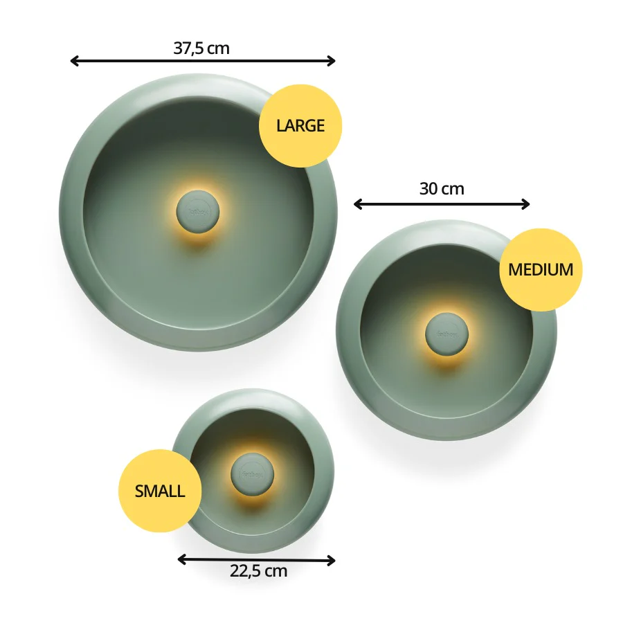 Fatboy Designlampe Oloha Small, Medium, Large oder 3er Set, 3-in-1 Wandleuchte, Tischlampe und Dekoschale - Image 6
