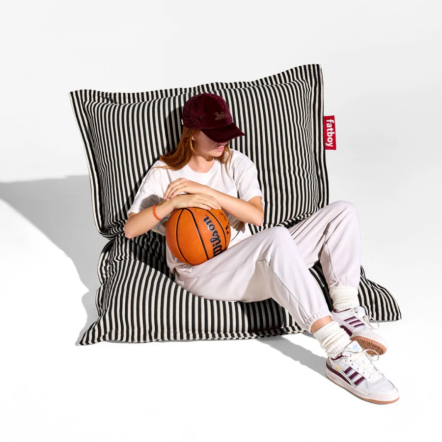 Fatboy Sitzsack Original Slim Terry 155x120 cm, mit Frottee-Stoff, gestreift - Image 11