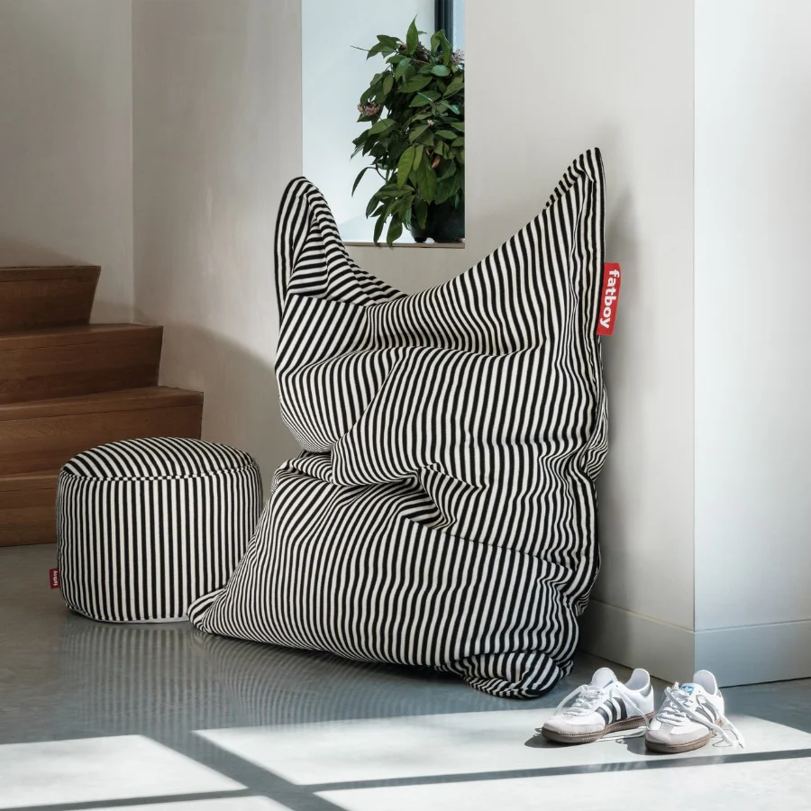Fatboy Sitzsack Original Slim Terry 155x120 cm, mit Frottee-Stoff, gestreift - Image 12