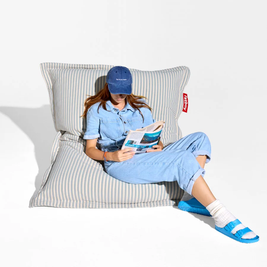 Fatboy Sitzsack Original Slim Terry 155x120 cm, mit Frottee-Stoff, gestreift - Image 6