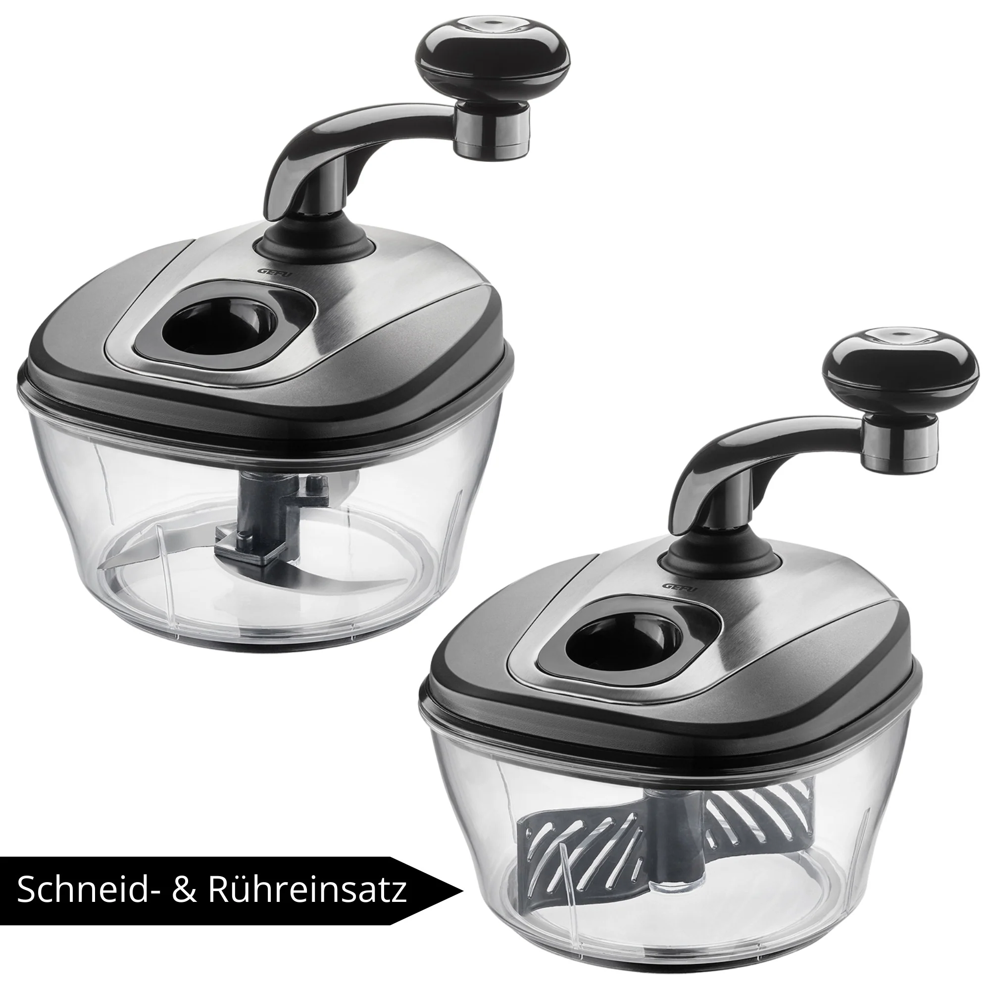 Gefu Multizerkleinerer SPINO, zerkleinert mühelos Obst, Gemüse & Nüsse + versch. Klingen & Einsätze - Image 3