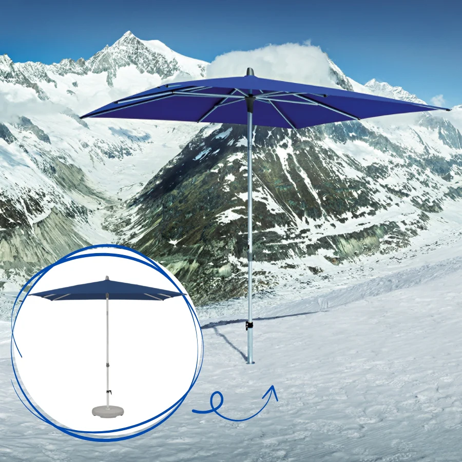 Glatz Sonnenschirm Alu-Smart mit Alu-Gestell, Mittelmastschirm höhenverstellbar & kippbar - Image 6