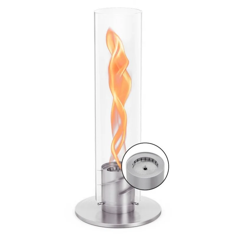 höfats Standfeuer SPIN 1500, große Gartenfackel im Glaszylinder