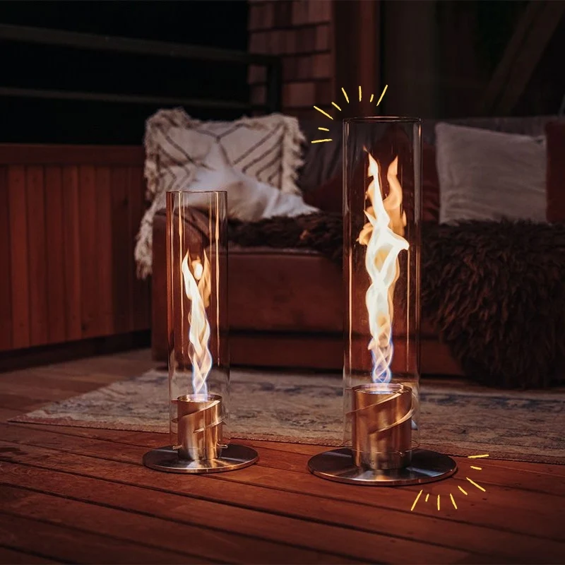 höfats Standfeuer SPIN 1500, große Gartenfackel im Glaszylinder - Image 2