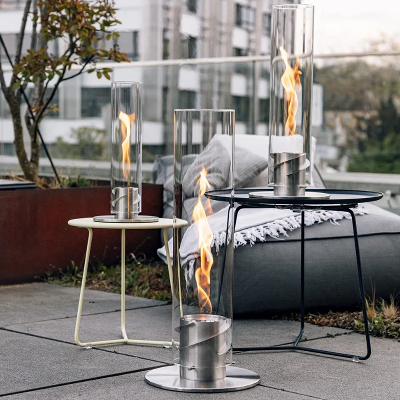 höfats Standfeuer SPIN 1500, große Gartenfackel im Glaszylinder - Image 3