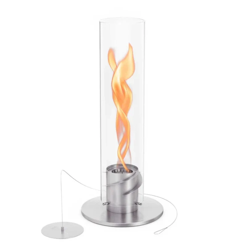 höfats Tischfeuer SPIN 900/1200, Gartenfackel im Glaszylinder