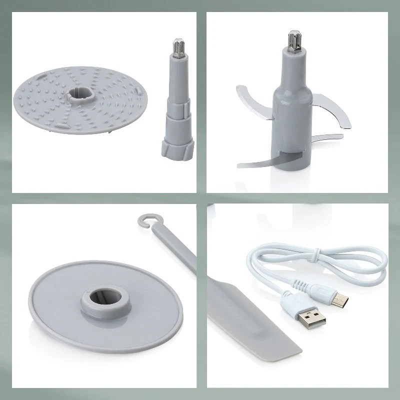 Kela Elektrischer Zerkleinerer Split 800ml, 3-in-1 zum Hacken, Raspeln und Emulgieren, kabellos - Image 4