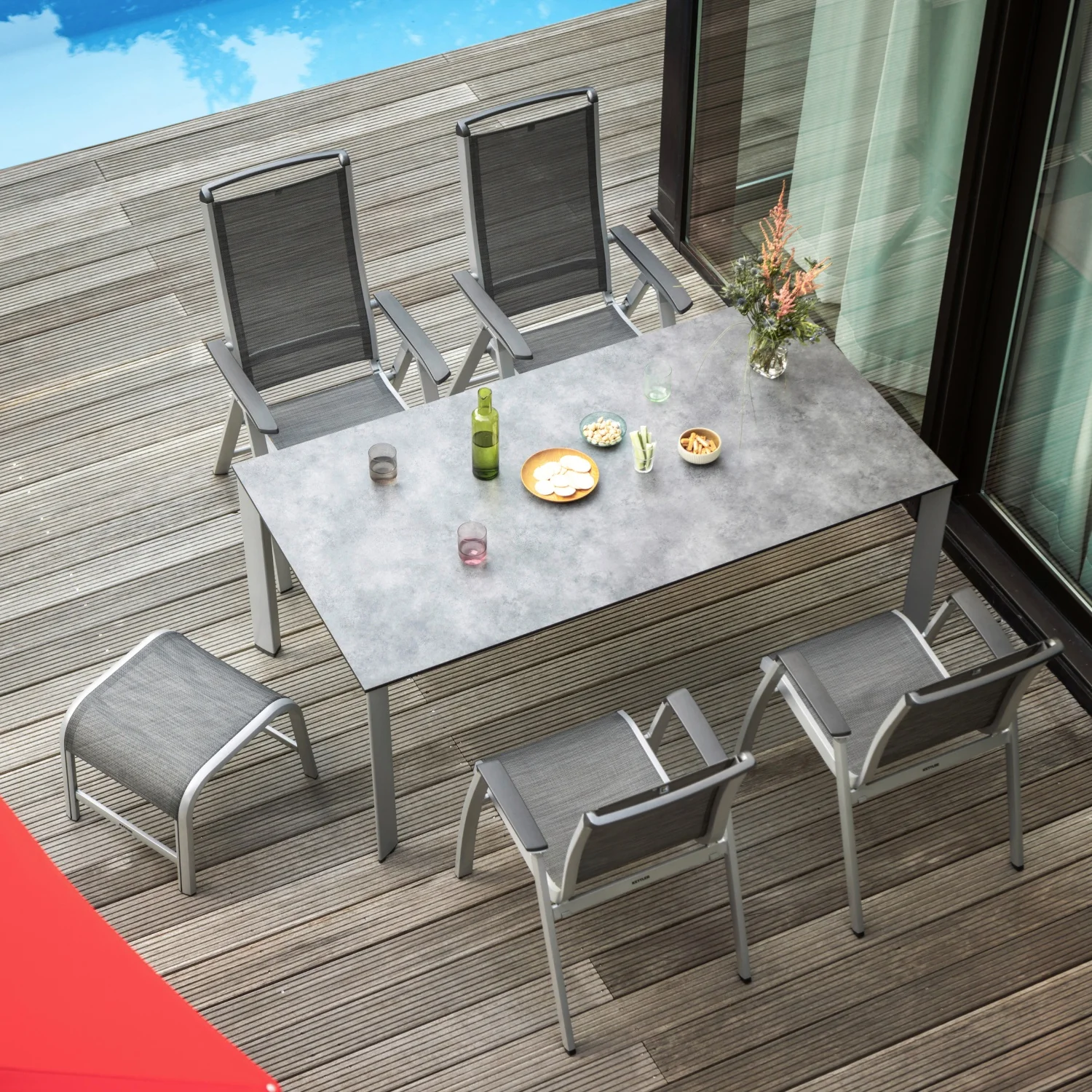 KETTLER Hocker für Gartenstuhl Forma II, Alu-Gestell - Image 2