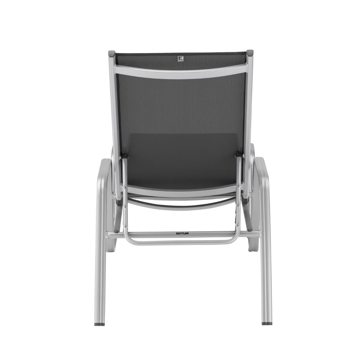 KETTLER Stapelliege Basic Plus, Gartenliege mit Alu-Gestell, silber anthrazit - Image 5