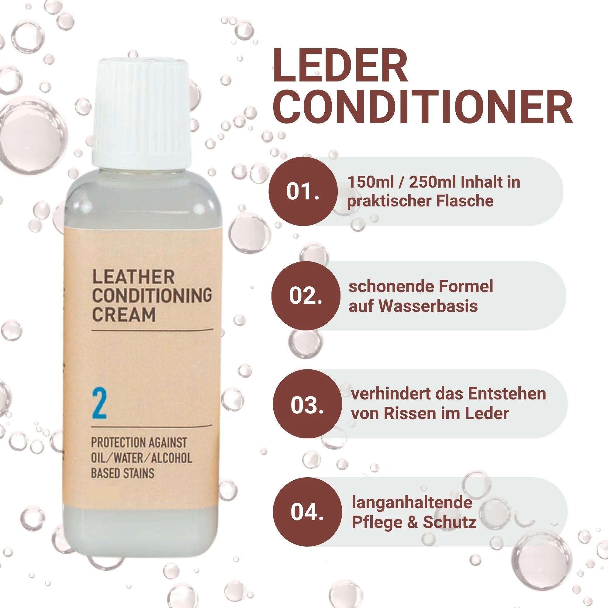 Uniters Lederpflege-Set, Himolla Leather Care, inkl. Lederreiniger & Leder-Conditioner inkl. Reinigungsschwamm & Tuch, Pflege- & Schutz für pigmentiertes Leder - Image 3