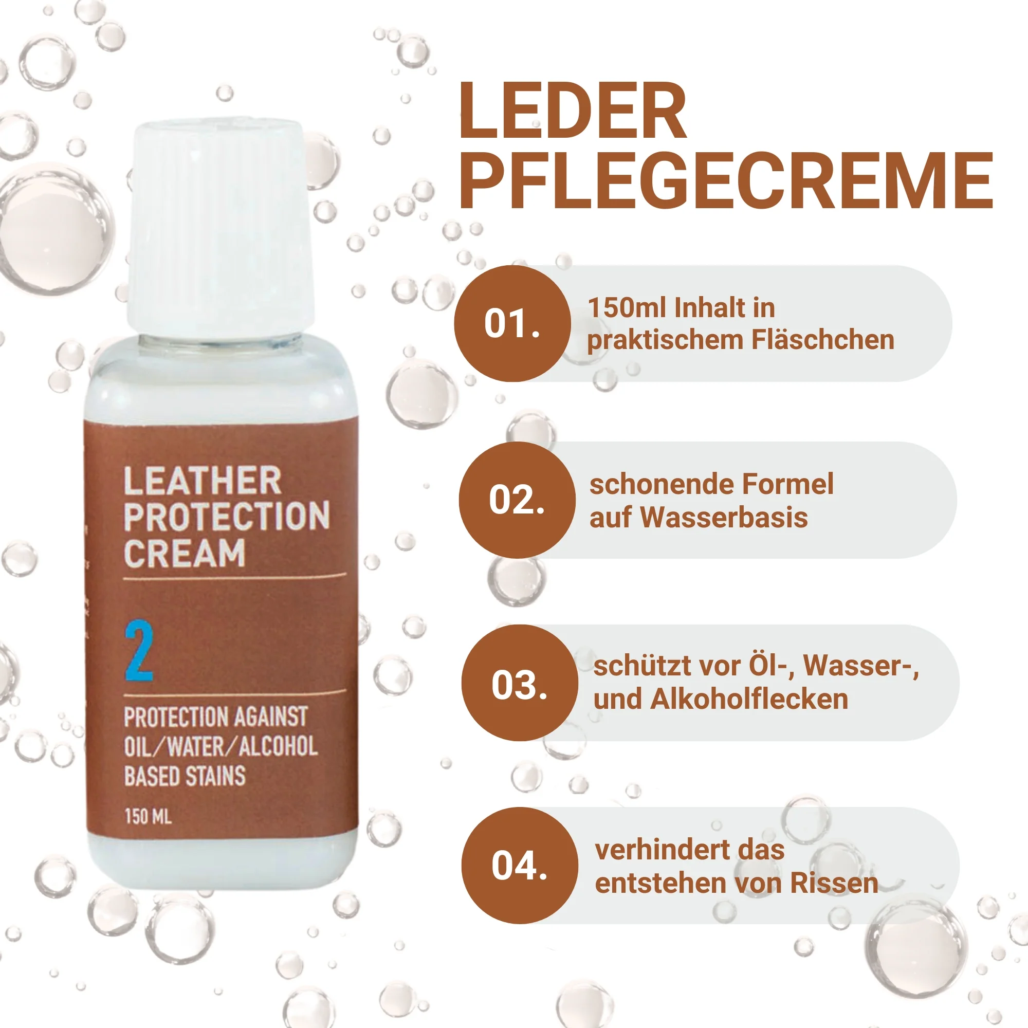 Lederpflege-Set, Himolla Natural Leather Care, 150ml Lederreiniger & 150ml Pflege-Creme inkl. Reinigungsschwamm & Tuch, Pflege- & Schutz für Anilin & Semi-Anilin Leder - Image 3