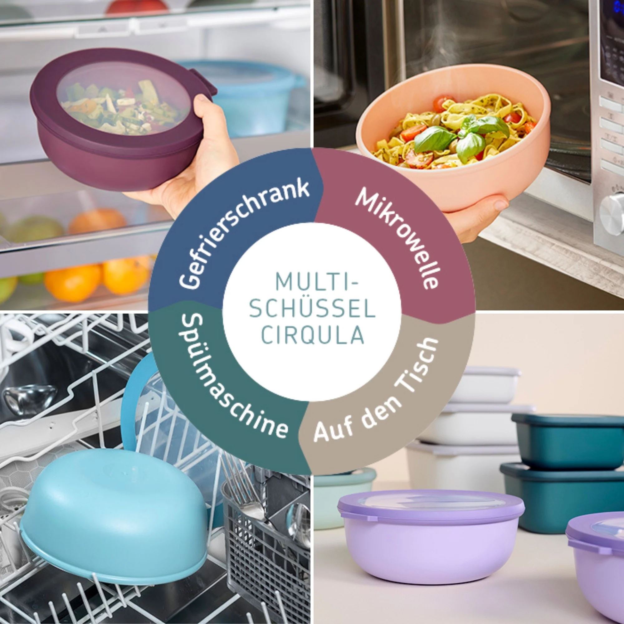 Mepal Schüsselset 3-tlg. Multi-Bowl, für Gefrierschrank, Mikrowelle und Spülmaschine, auslaufsicher, luft- und aromadicht, stapelbar - Image 17