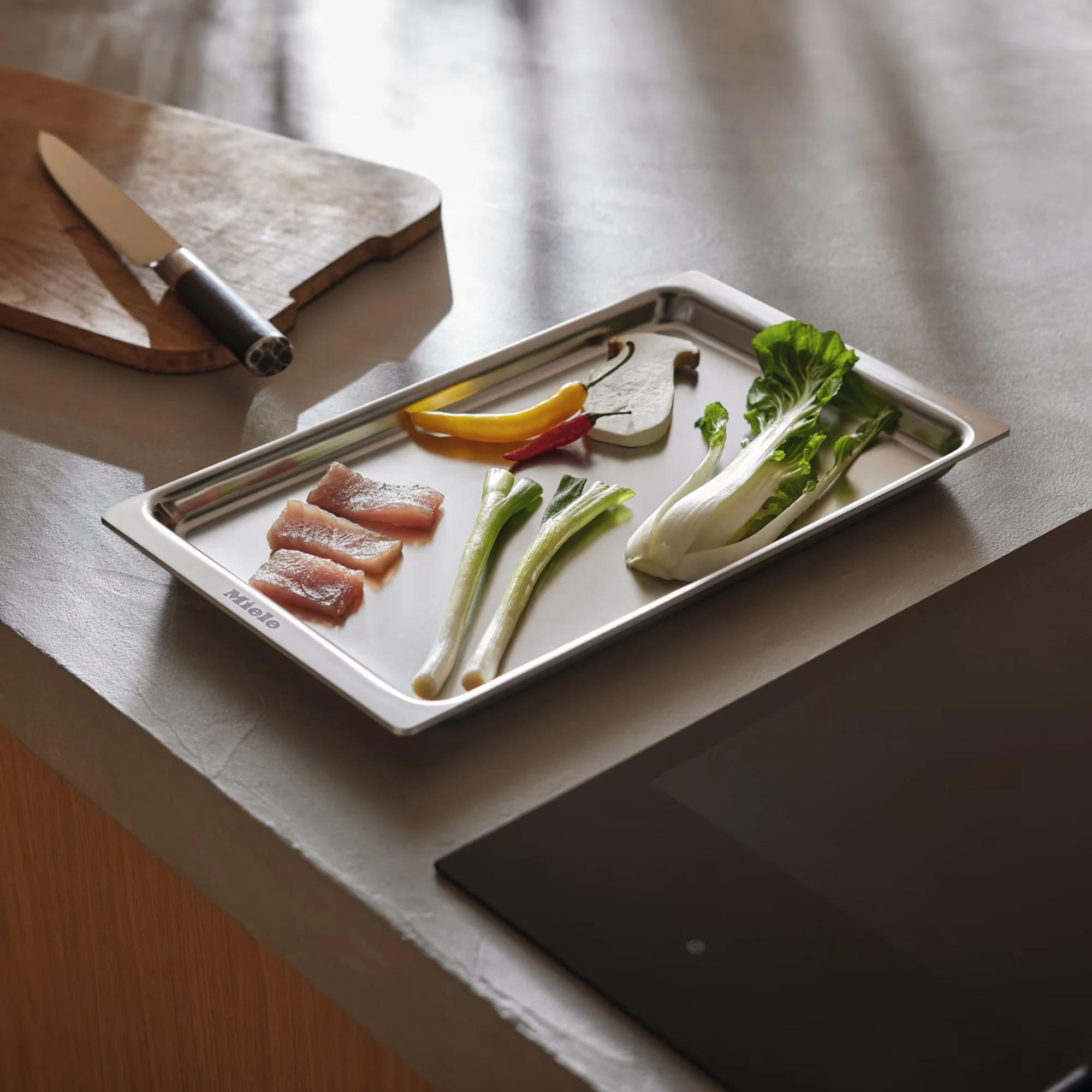 Miele Gourmet-Teppan Yaki KMTY, Edelstahlplatte für Induktionskochfelder, 24,2 x 41 x 2,27 cm - Image 2