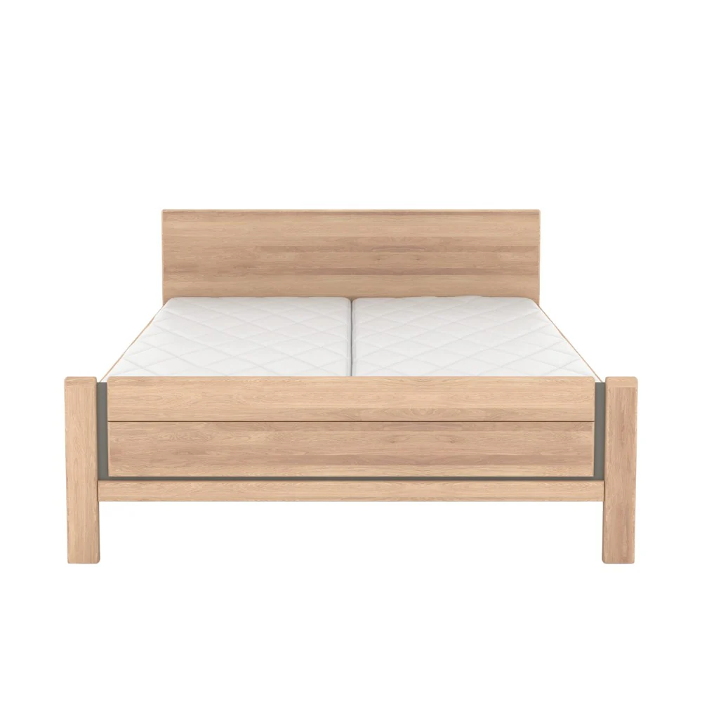 Musterring Bett Sorrent, Doppelbett-Gestell aus Massivholz, Eiche - Image 3