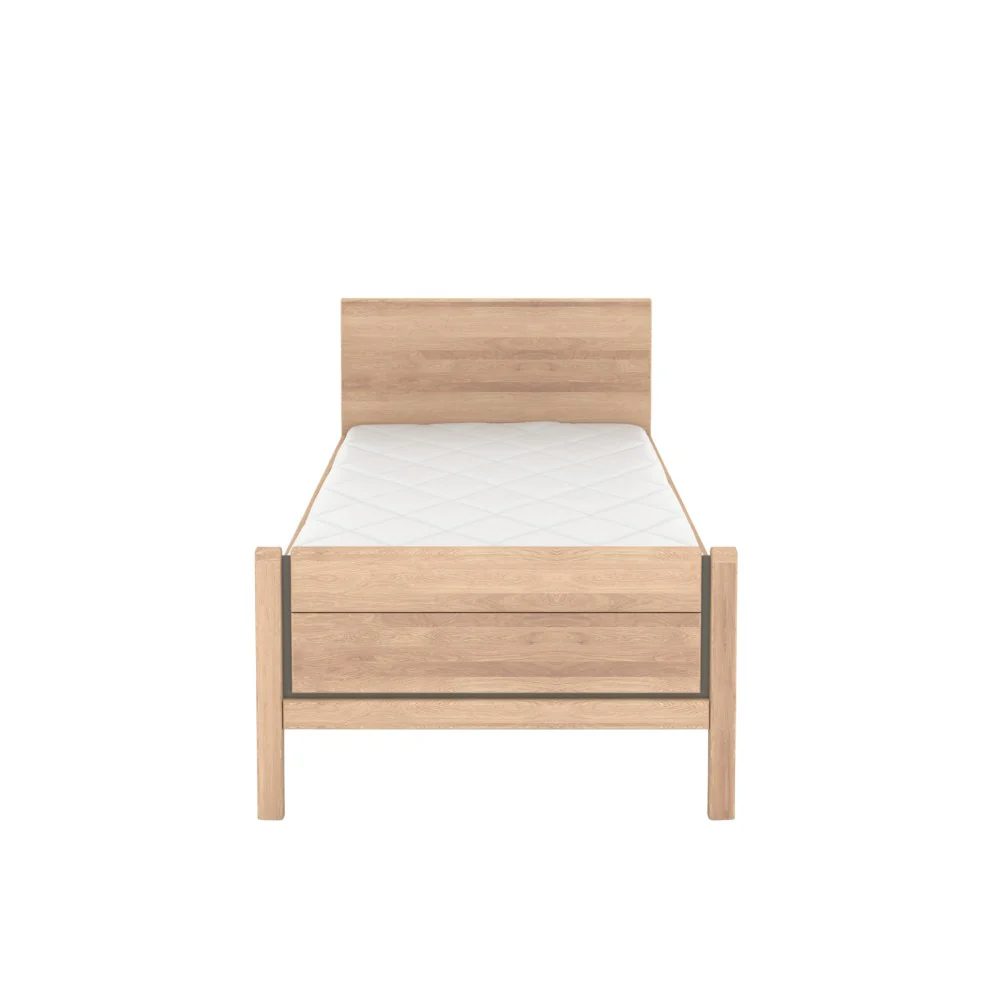 Musterring Bett Sorrent, Einzelbett-Gestell aus Massivholz, Eiche - Image 3