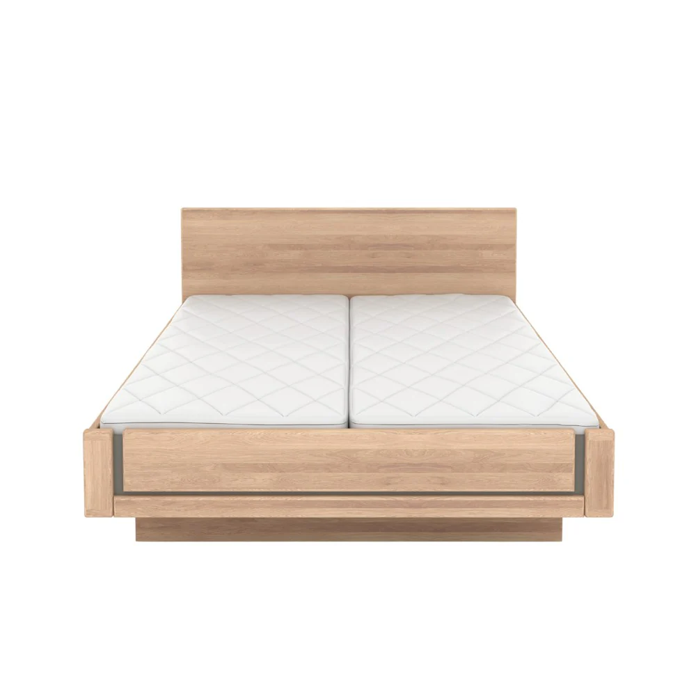 Musterring Bett Sorrent, schwebendes Doppelbett-Gestell aus Massivholz, Eiche - Image 3