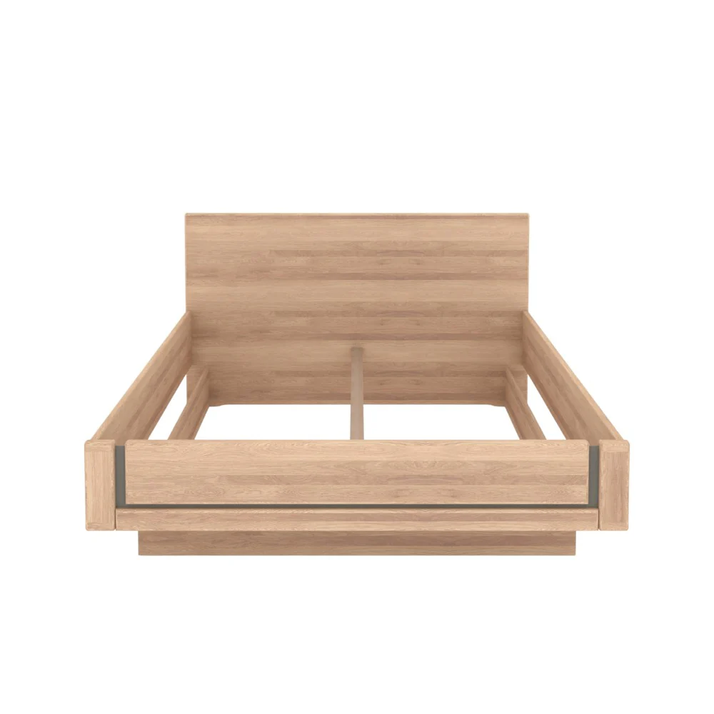 Musterring Bett Sorrent, schwebendes Doppelbett-Gestell aus Massivholz, Eiche - Image 5