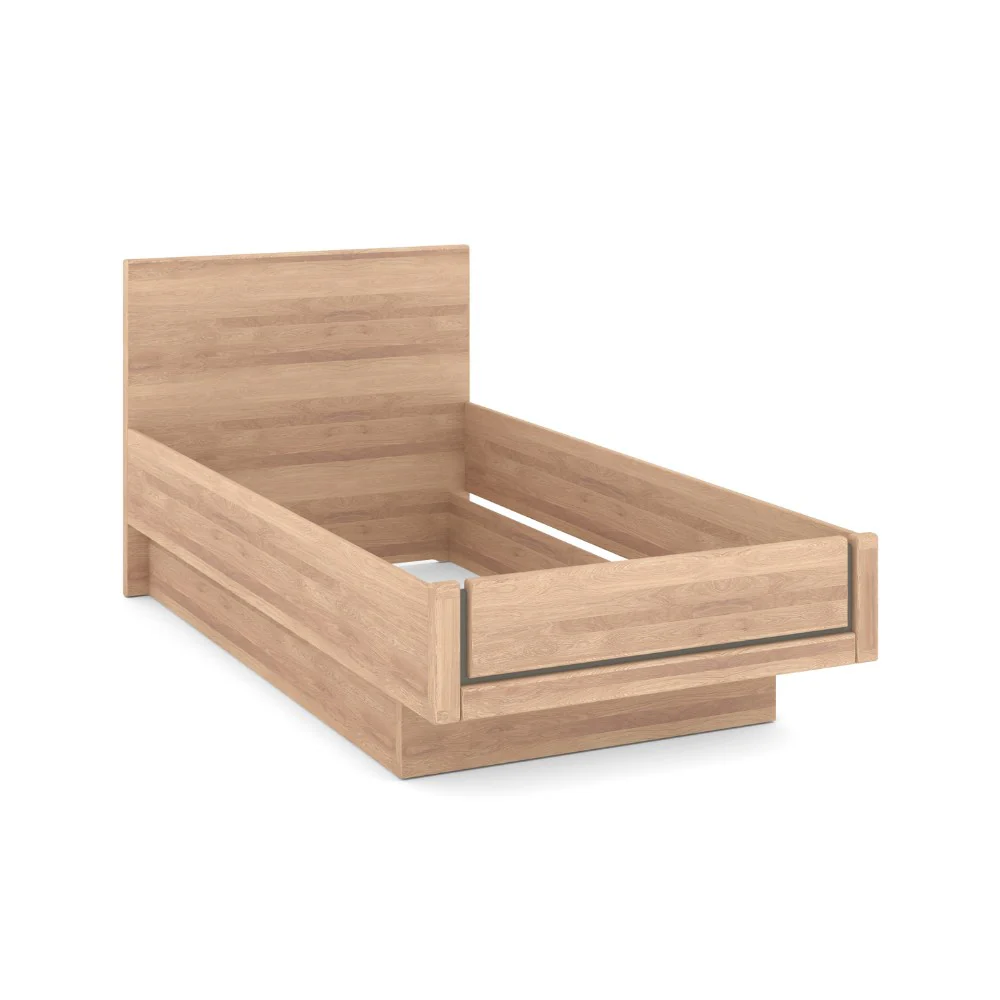 Musterring Bett Sorrent, schwebendes Einzelbett-Gestell aus Massivholz, Eiche - Image 4