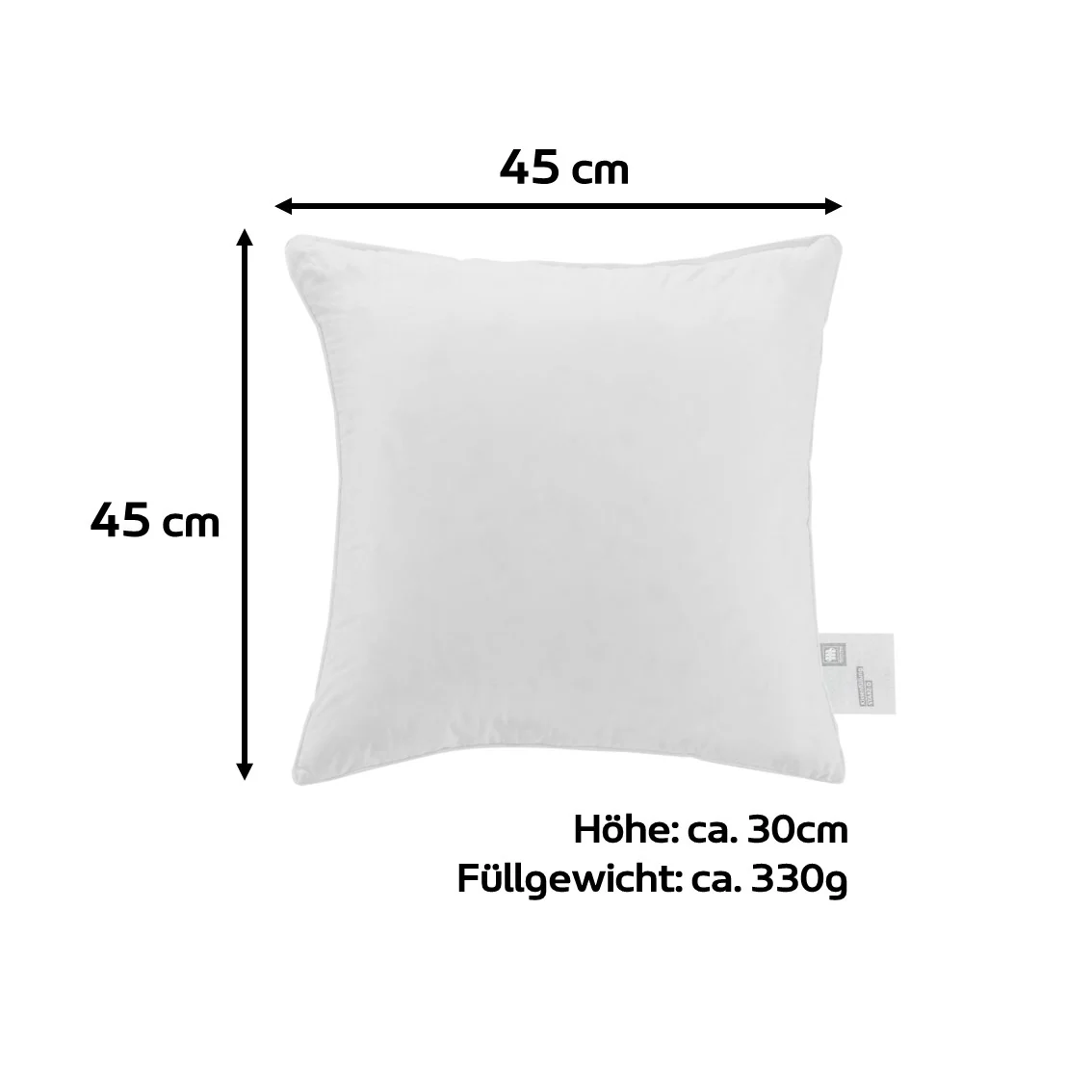 Musterring Daunenkissen 'STARZ' klimaregulierendes Kopfkissen mit 100% Daunenfüllung & reinem Baumwollbezug, allergikergeeignet & waschbar, Made in Germany - Image 4