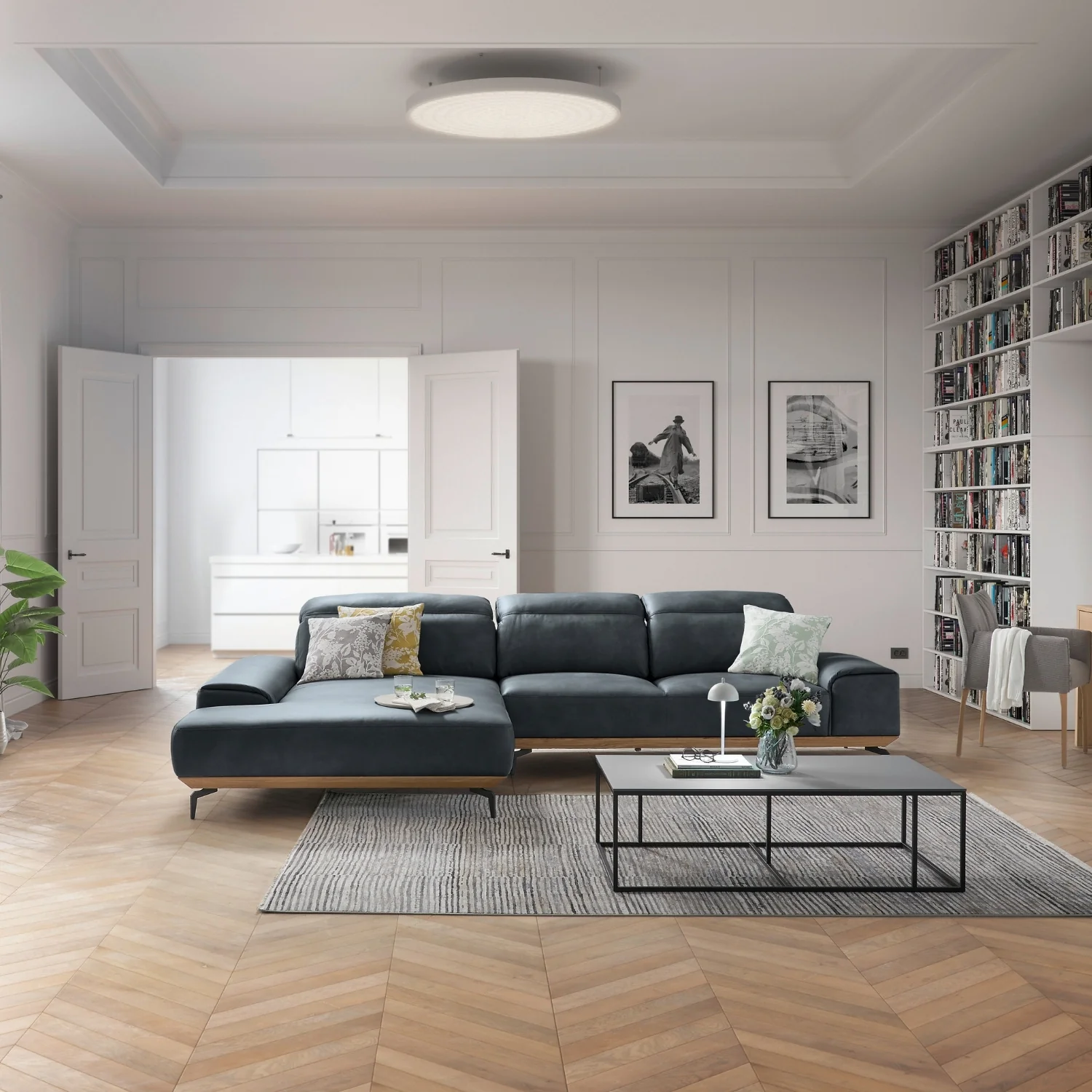 Musterring Ecksofa MR 2490 mit Lederbezug & Sockel + Metallfüßen - Image 10