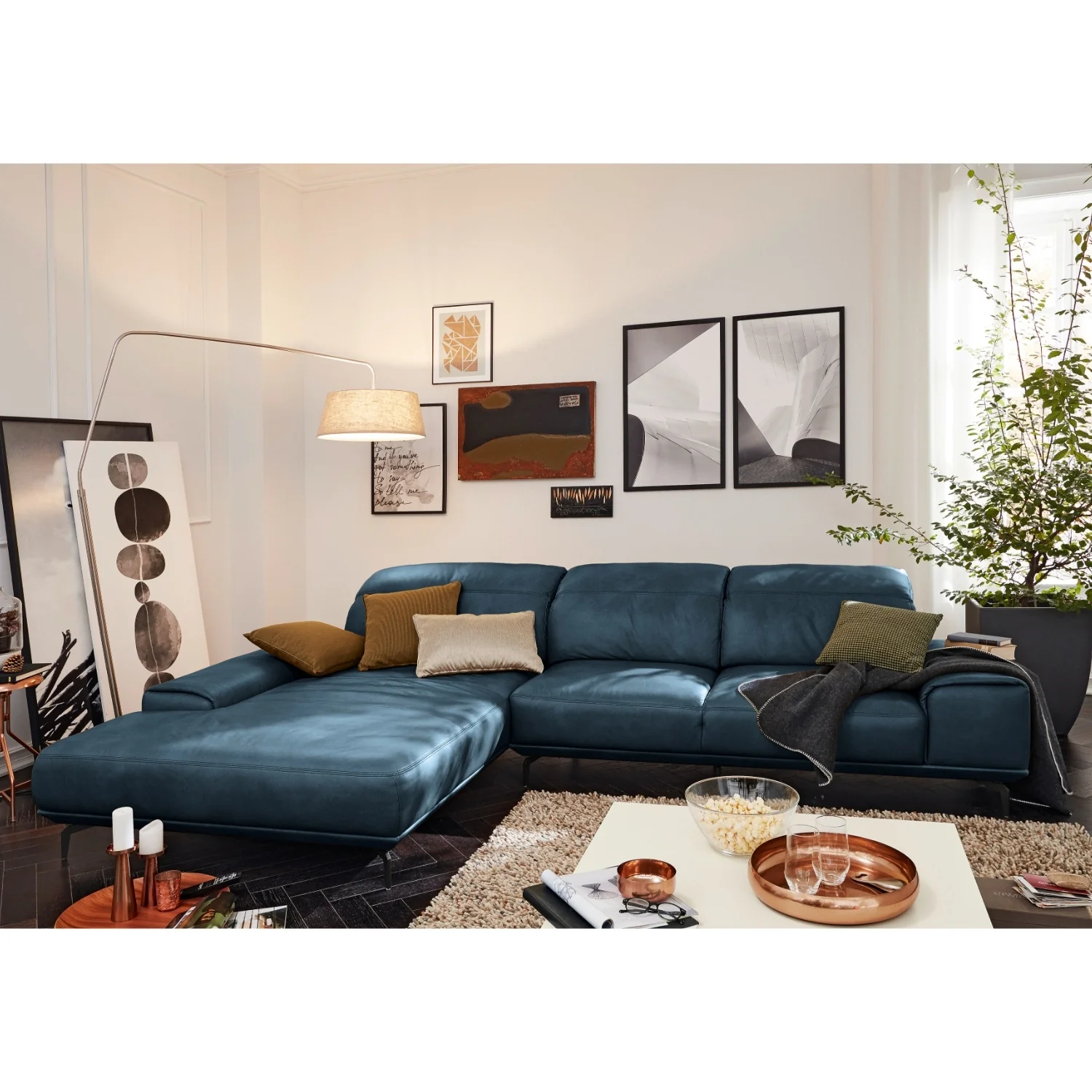 Musterring Ecksofa MR 2490 mit Lederbezug & Sockel + Metallfüßen - Image 14
