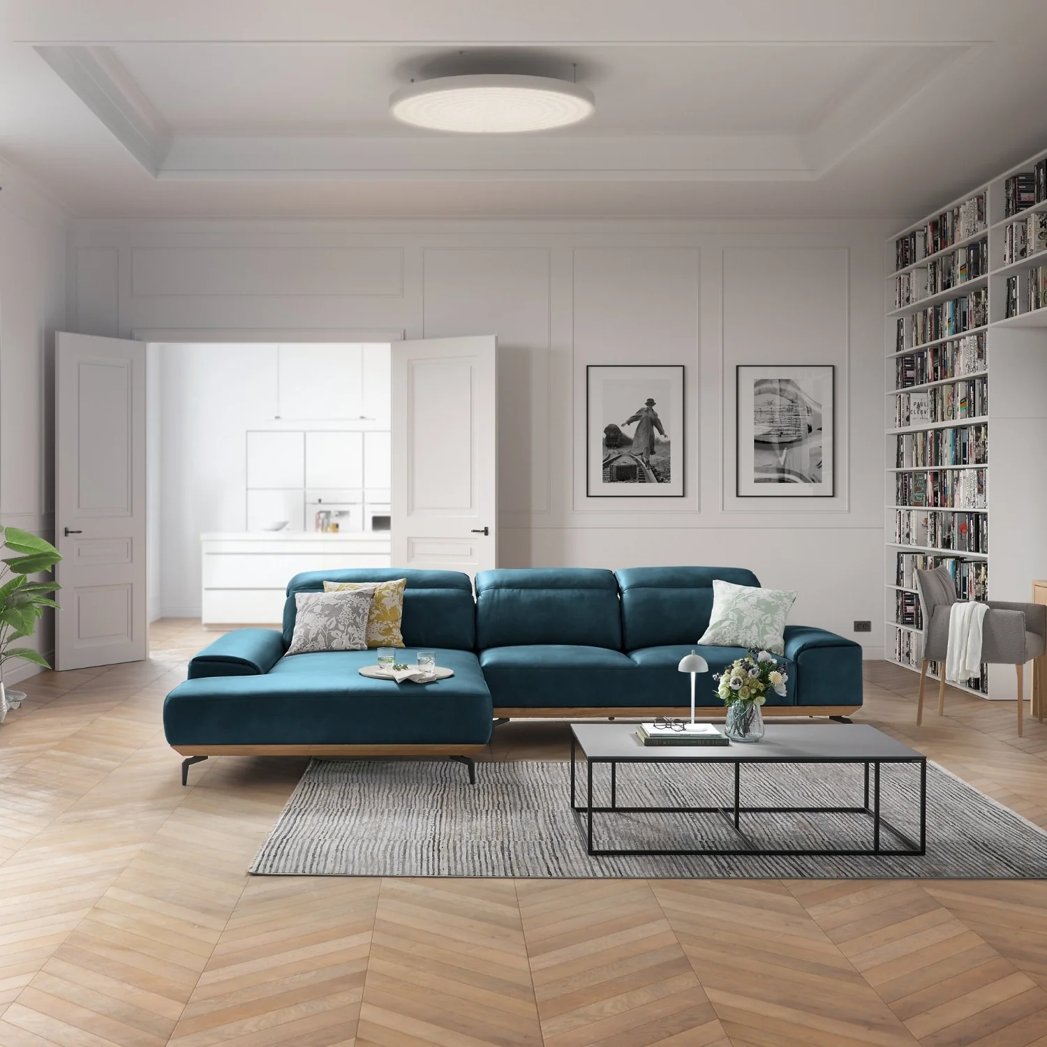 Musterring Ecksofa MR 2490 mit Lederbezug & Sockel + Metallfüßen - Image 18