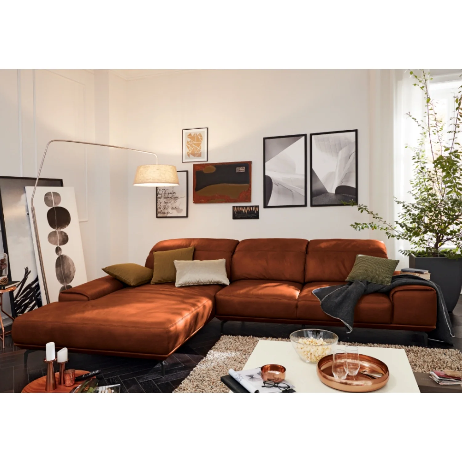 Musterring Ecksofa MR 2490 mit Lederbezug & Sockel + Metallfüßen - Image 32