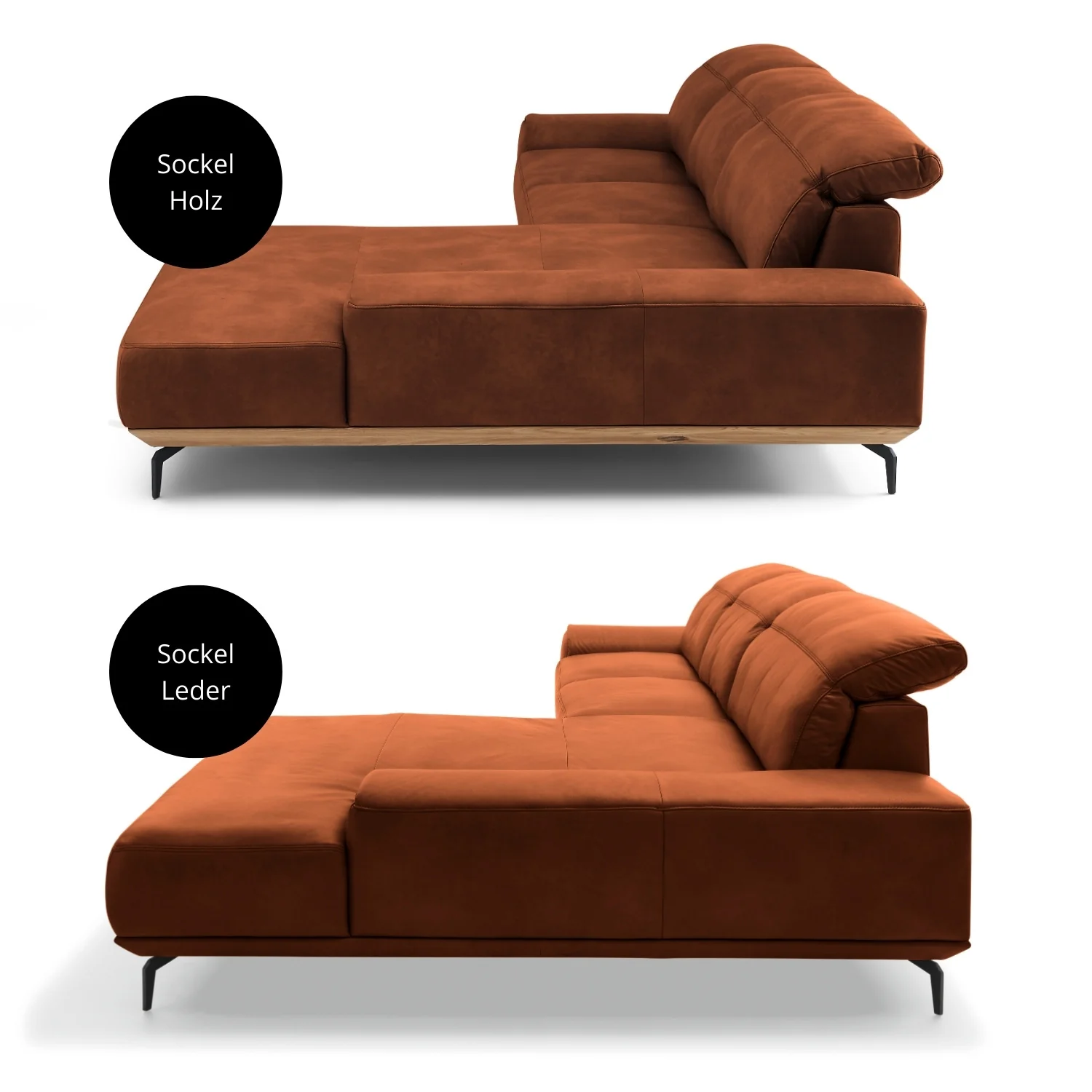 Musterring Ecksofa MR 2490 mit Lederbezug & Sockel + Metallfüßen - Image 36
