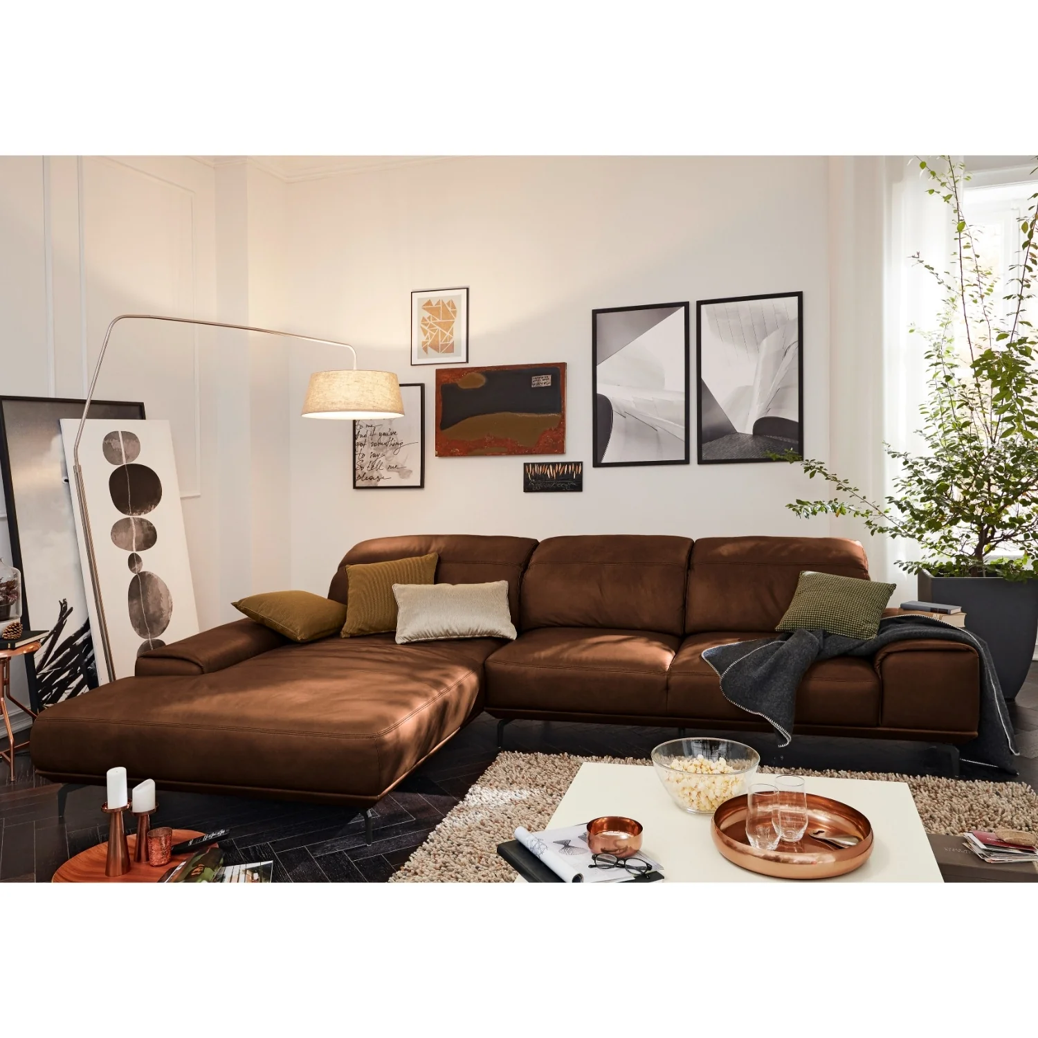 Musterring Ecksofa MR 2490 mit Lederbezug & Sockel + Metallfüßen - Image 38
