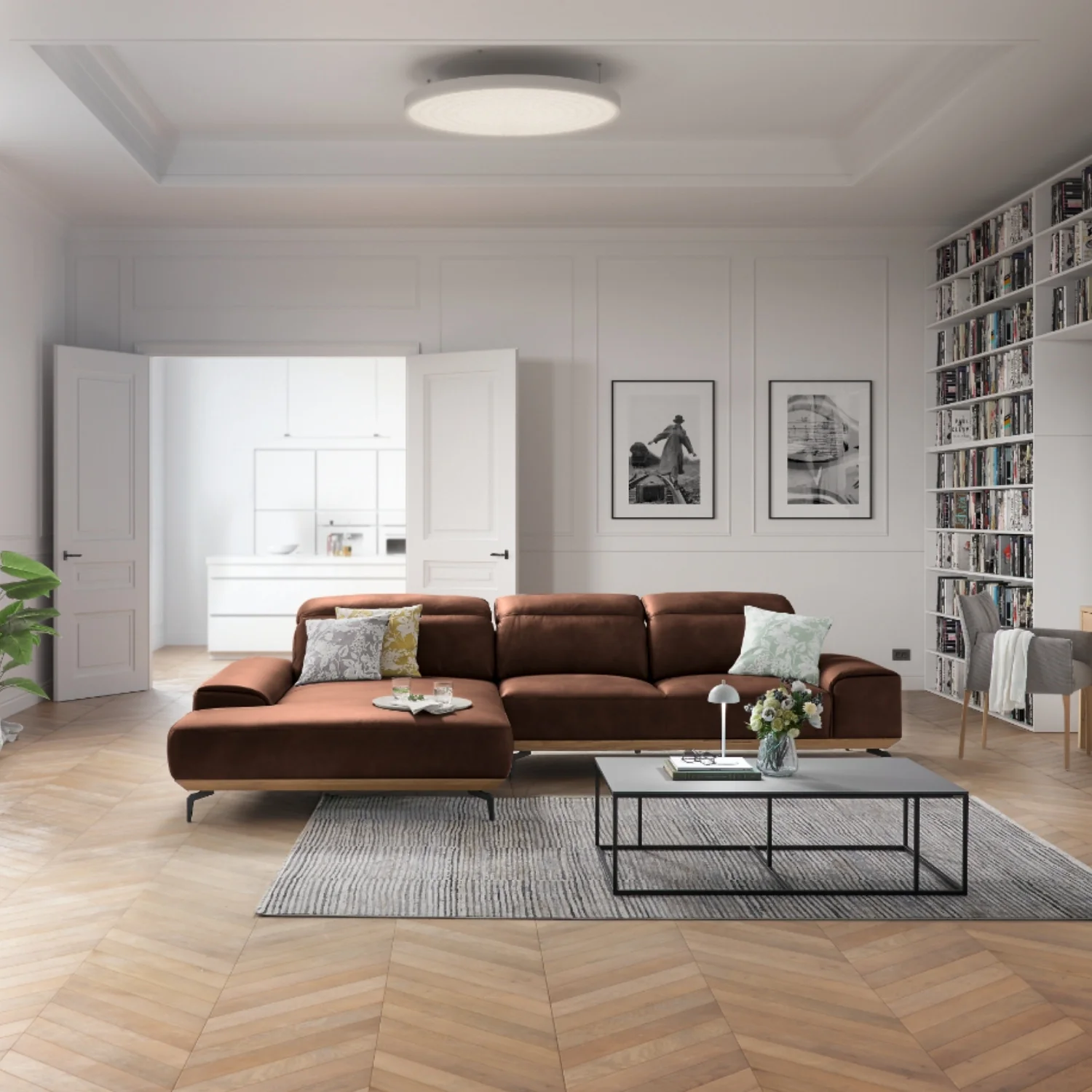 Musterring Ecksofa MR 2490 mit Lederbezug & Sockel + Metallfüßen - Image 40