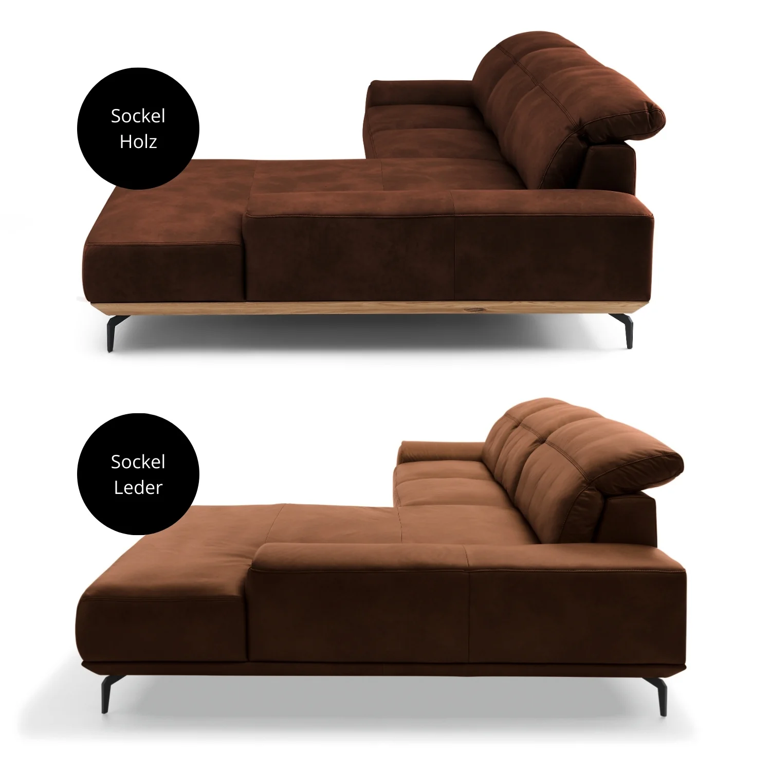 Musterring Ecksofa MR 2490 mit Lederbezug & Sockel + Metallfüßen - Image 42